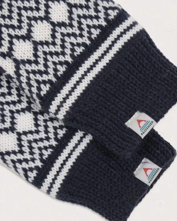 Cheap Passenger Powder Fleece Lined Recycled Acrylic Mittens Rich Navy