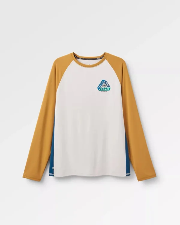 Store Passenger Range Recycled Active LS T-shirt Dusty Ochre/ Vintage White
