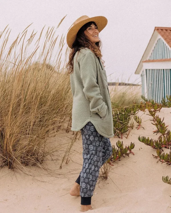 Clearance Passenger Rappel Recycled Sherpa Oversized Shirt Pistachio