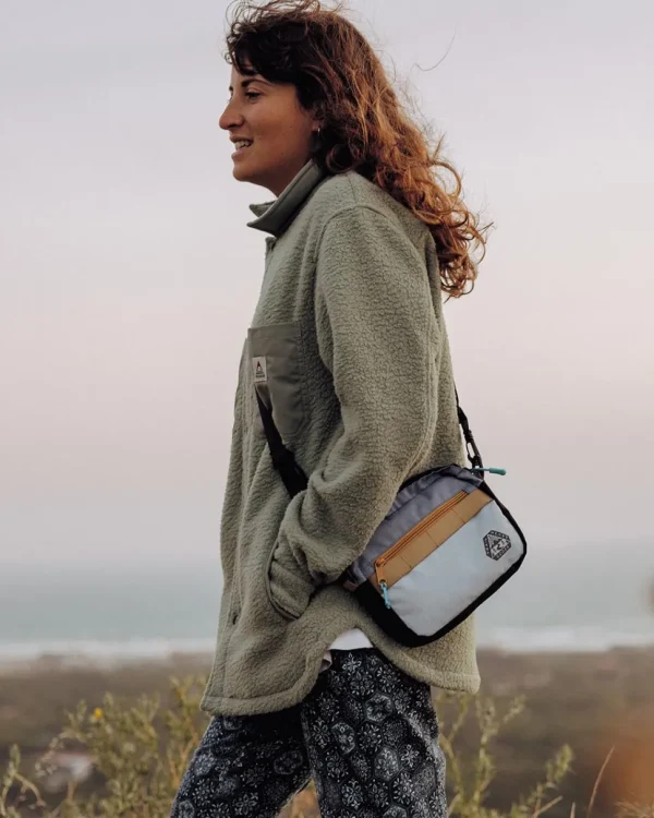 Clearance Passenger Rappel Recycled Sherpa Oversized Shirt Pistachio