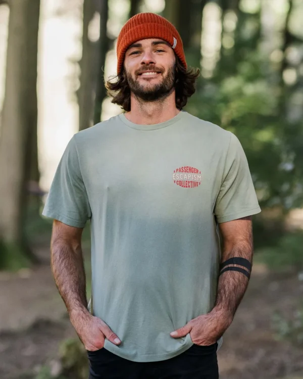 Shop Passenger Reconnect Recycled Cotton T-Shirt Pistachio
