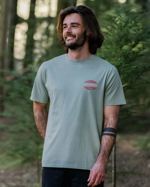 Shop Passenger Reconnect Recycled Cotton T-Shirt Pistachio