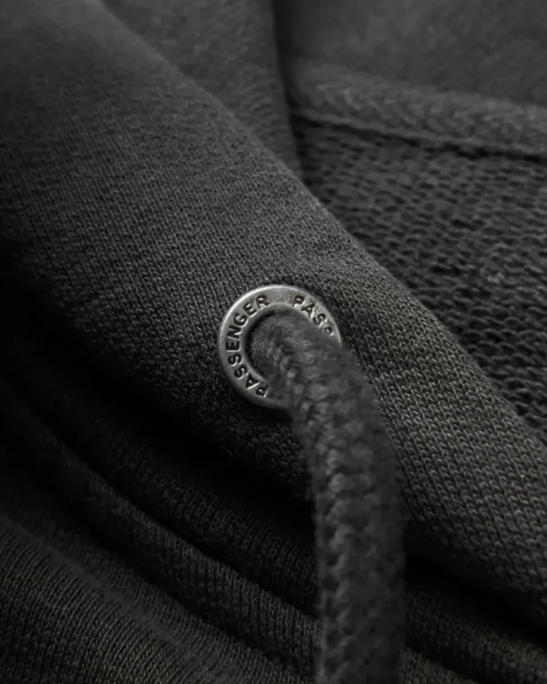 Outlet Passenger Reconnect Recycled Cotton Hoodie Black