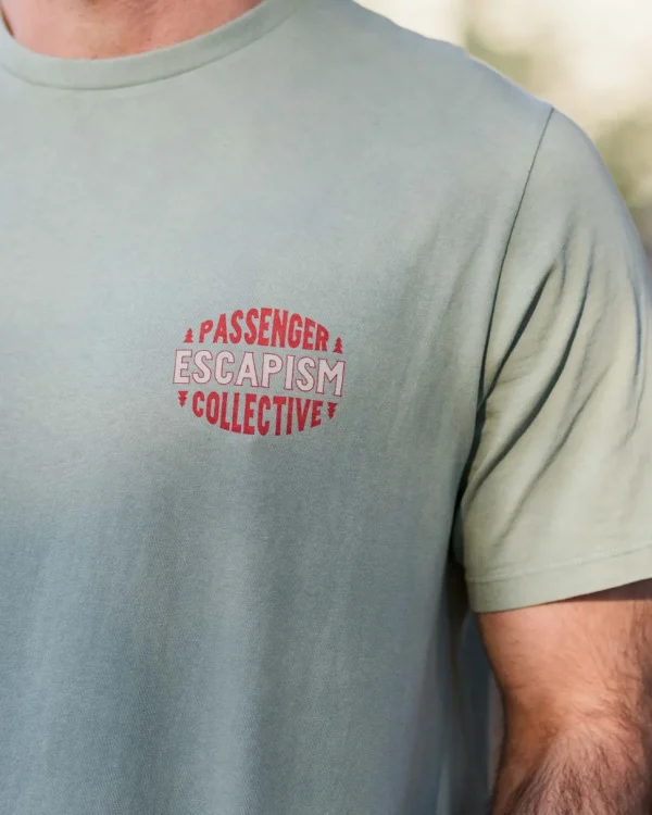 Shop Passenger Reconnect Recycled Cotton T-Shirt Pistachio