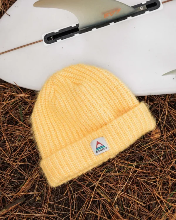 Hot Floris van Bommel Redwood Fleece Lined Recycled Beanie Ochre Yellow