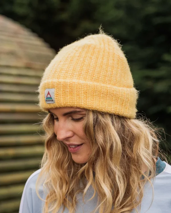 Hot Floris van Bommel Redwood Fleece Lined Recycled Beanie Ochre Yellow