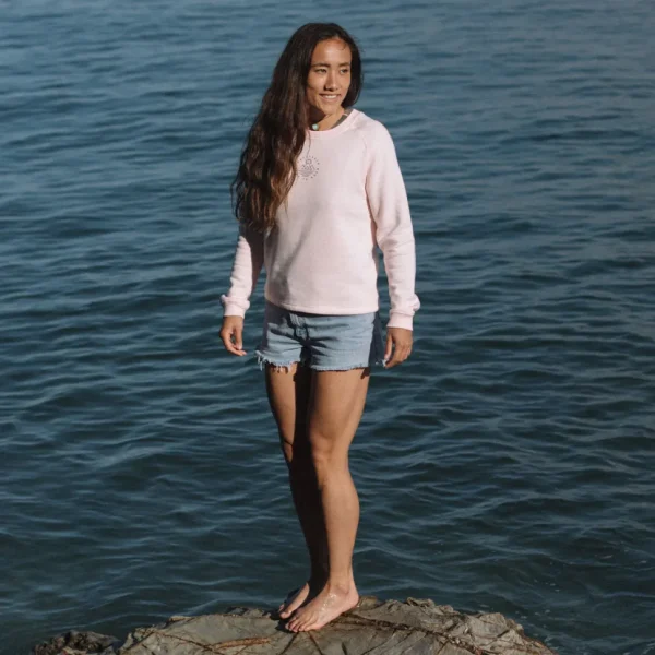 Best Passenger Remote Recycled Cotton Sweatshirt Barely Pink