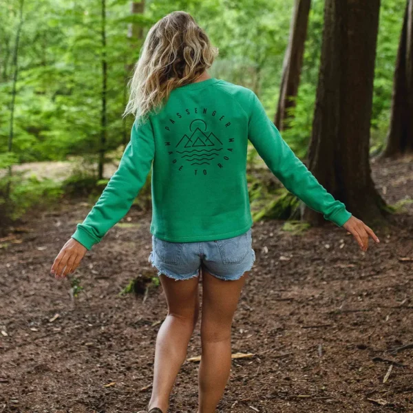 Hot Passenger Remote Recycled Cotton Sweatshirt Green Spruce