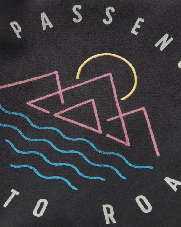 Clearance Passenger Remote Recycled Cotton Sweatshirt Black