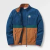 Cheap Floris van Bommel Ridge Full Zip Recycled Polar Fleece Dark Denim/Toffee
