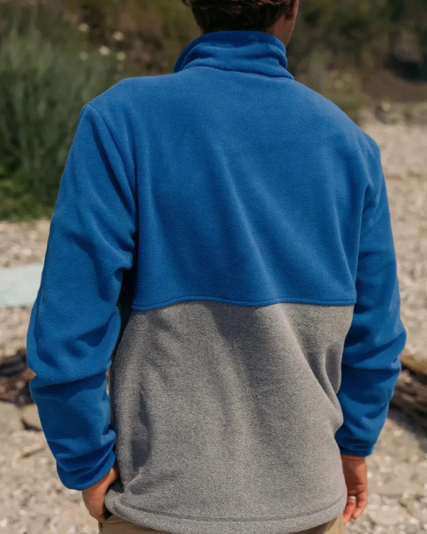 Clearance Passenger Ridge Full Zip Recycled Polar Fleece True Blue/Grey Marl