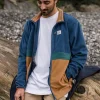 Cheap Floris van Bommel Ridge Full Zip Recycled Polar Fleece Dark Denim/Toffee