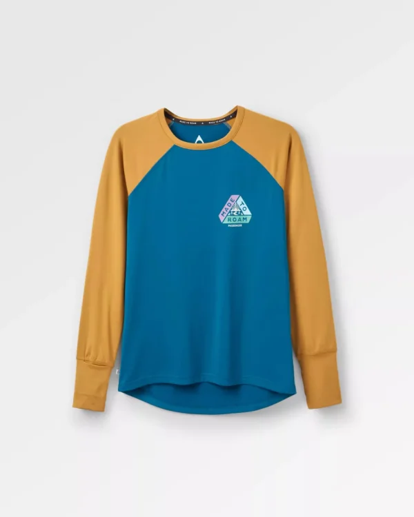 Best Passenger River Recycled Active LS T-Shirt Dusty Ochre/ Corsair Blue