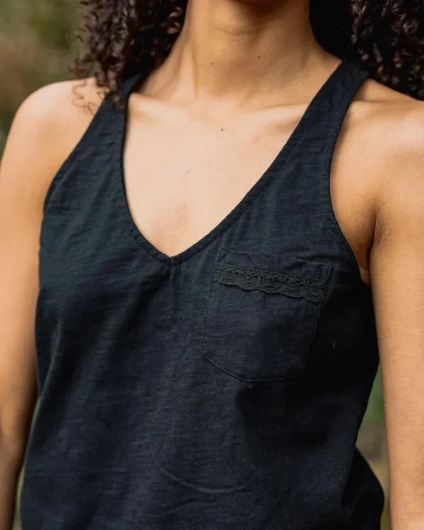Outlet Passenger Rivergate Recycled Cotton Tank Top Black