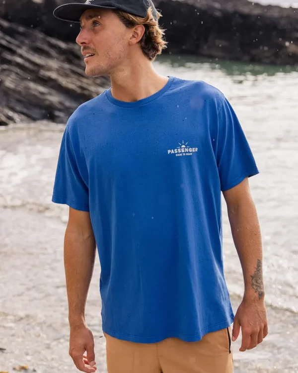 Cheap Floris van Bommel Roam Free Recycled Cotton T-Shirt True Blue