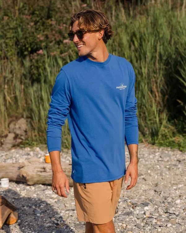 Fashion Passenger Roam Free Recycled Cotton LS T-Shirt True Blue