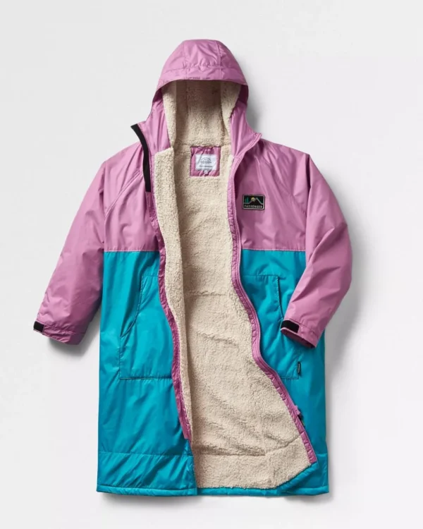 Flash Sale Passenger Roaming Recycled Sherpa Lined Changing Robe Viridian Green/Orchid