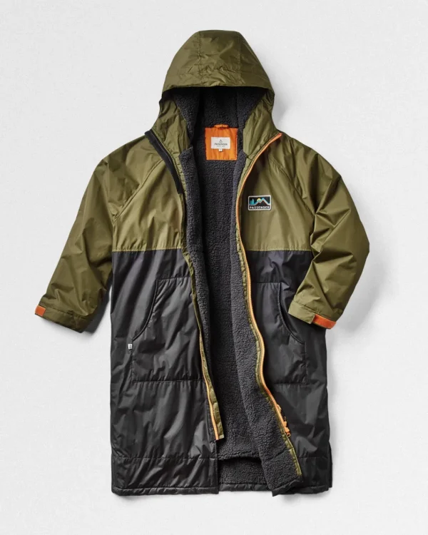 Discount Floris van Bommel Roaming Recycled Sherpa Lined Changing Robe Black/ Khaki