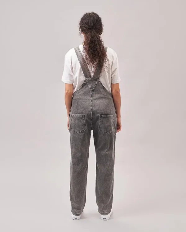 Clearance Passenger Roamist Organic Cotton Dungarees Washed Black Denim