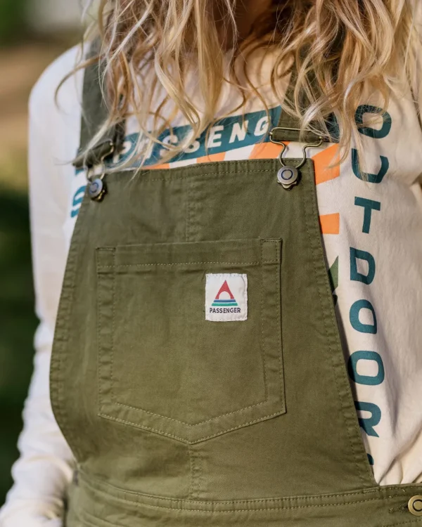 Hot Passenger Roamist Organic Cotton Dungarees Khaki