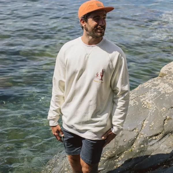 Shop Passenger Roll Slow Recycled Cotton Sweatshirt Egret