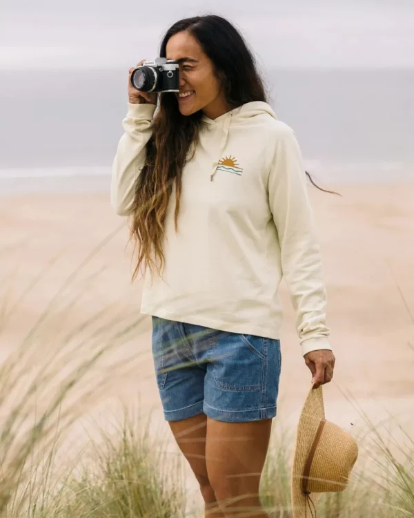 Best Sale Passenger Rolling Slow Recycled Cotton Hoodie Pale Yellow