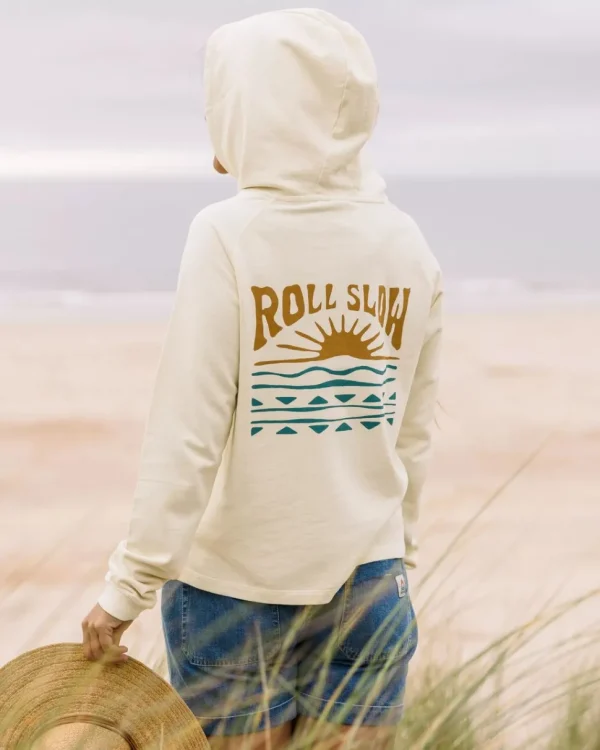 Best Sale Passenger Rolling Slow Recycled Cotton Hoodie Pale Yellow