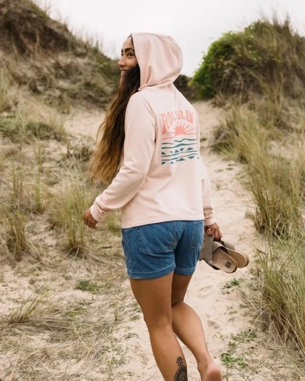 Cheap Passenger Rolling Slow Recycled Cotton Hoodie Peachy Pink