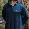 Fashion Passenger Root Recycled Polar 1/4 Zip Fleece Deep Navy
