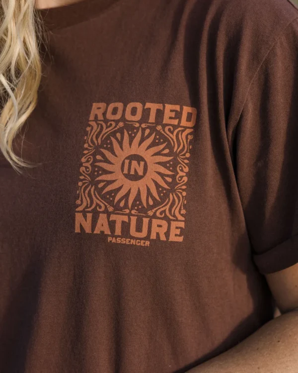 Sale Passenger Rooted In Nature Recycled Cotton T-Shirt Chestnut