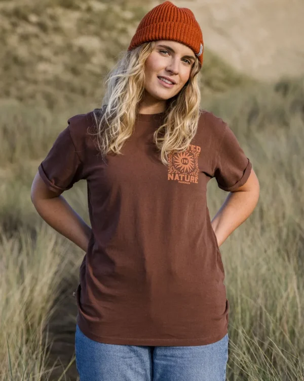 Sale Passenger Rooted In Nature Recycled Cotton T-Shirt Chestnut