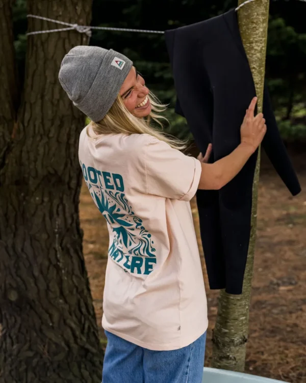 Hot Passenger Rooted In Nature Recycled Cotton T-Shirt Peach Whip