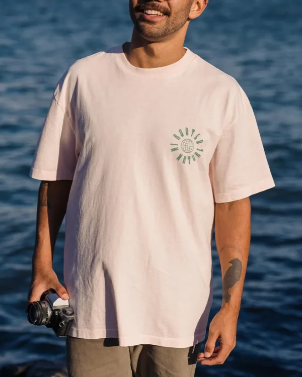 Cheap Floris van Bommel Rooted Recycled Relaxed Fit T-Shirt Barely Pink
