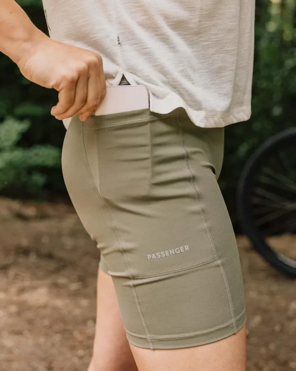 Cheap Passenger Route Recycled Active Short Dusty Olive