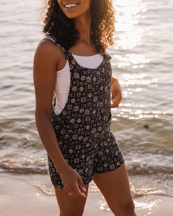 Outlet Passenger Safron Playsuit Simple Tile Faded Black