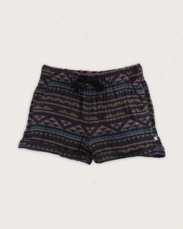 Hot Passenger Santosa Organic Cotton Jacquard Short Black Geo Pattern