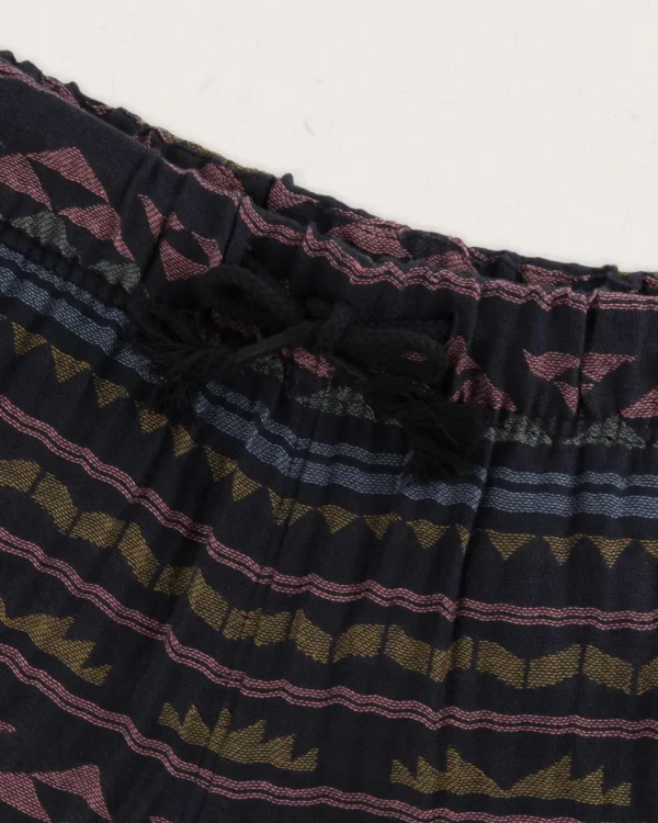 Hot Passenger Santosa Organic Cotton Jacquard Short Black Geo Pattern