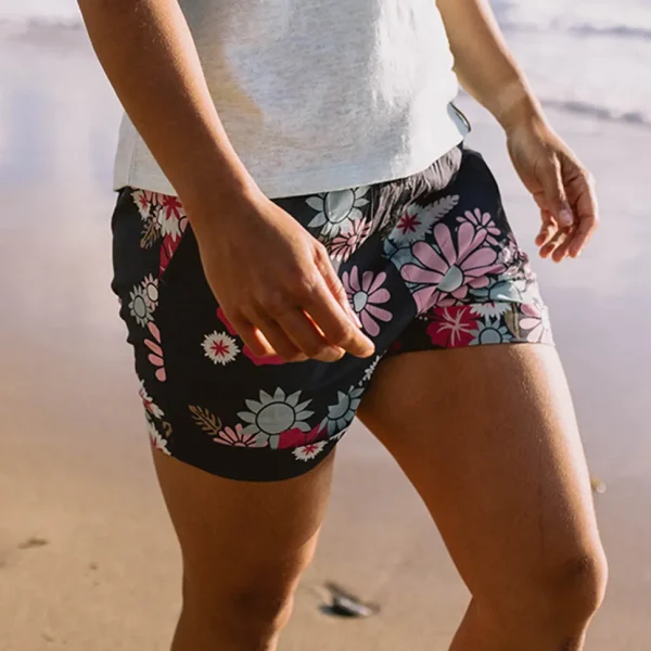 Cheap Passenger Santosa Shorts Black Flower Burst