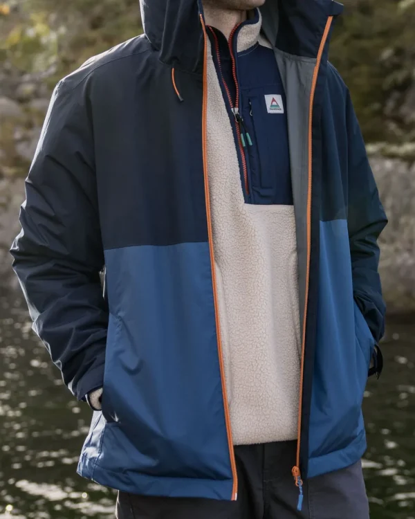 Best Floris van Bommel Season Water Resistant Recycled Jacket Dark Denim/ Deep Navy