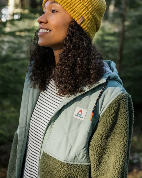 Discount Passenger Sefton Recycled Deep-Pile Sherpa Fleece Khaki
