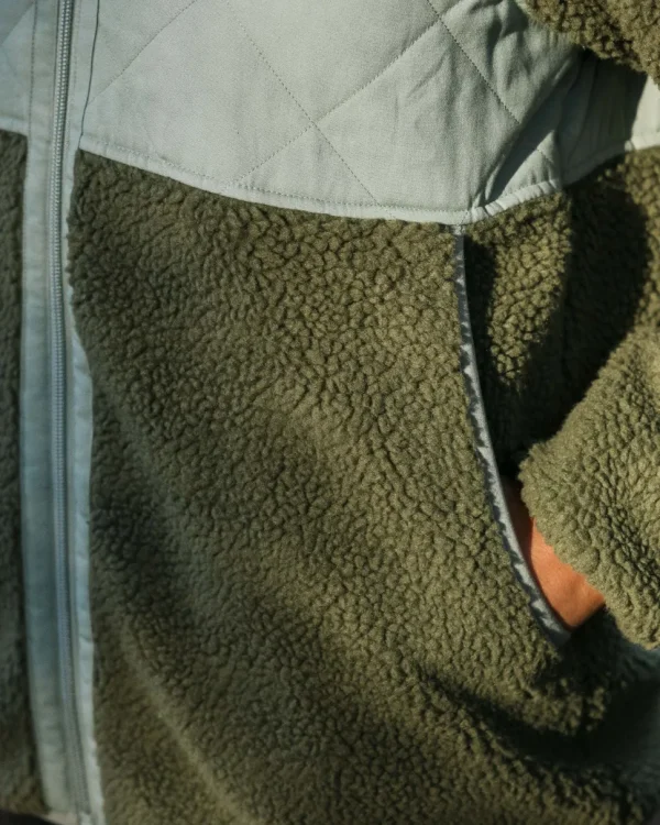 Discount Passenger Sefton Recycled Deep-Pile Sherpa Fleece Khaki