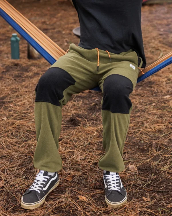 Best Sale Floris van Bommel Set Off Recycled Polar Fleece Jogger True Black/ Khaki