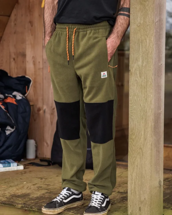 Best Sale Floris van Bommel Set Off Recycled Polar Fleece Jogger True Black/ Khaki