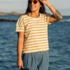 Hot Passenger Skye Stripe T-Shirt Honey