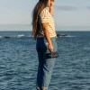 Hot Passenger Skye Stripe T-Shirt Honey