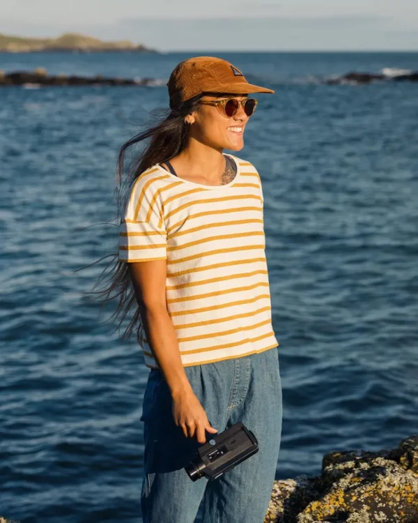 Hot Passenger Skye Stripe T-Shirt Honey