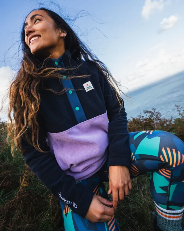 Fashion Passenger Snowdrop Pullover Recycled Polartec® Fleece Lilac/ Deep Navy