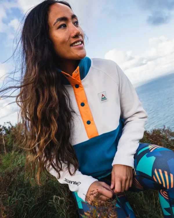 Flash Sale Passenger Snowdrop Pullover Recycled Polartec® Fleece Corsair/ Vintage White