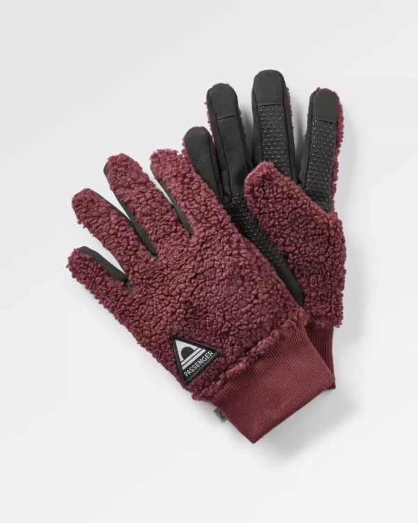 Best Passenger Snowfall 2.0 Recycled Sherpa Gloves Wine