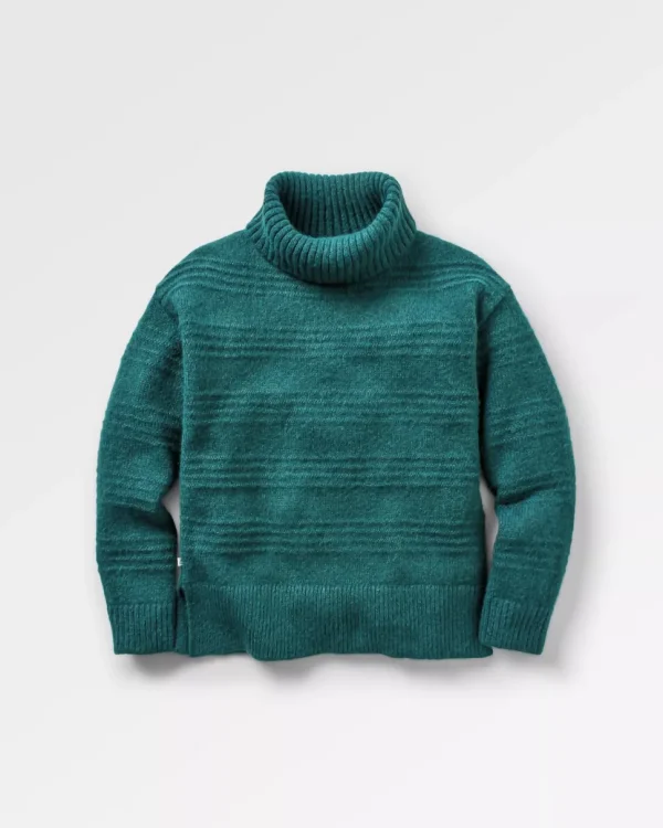 Cheap Passenger Snug Recycled Polo Neck Knitted Jumper Mediterranean